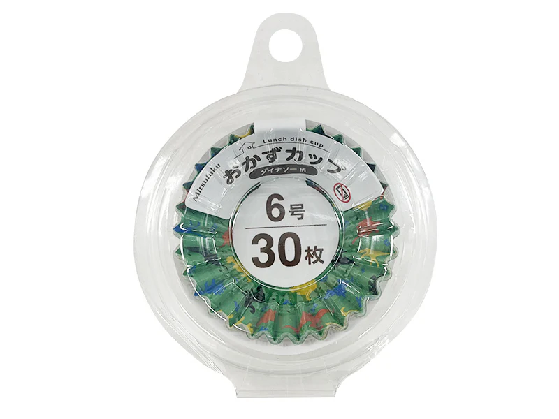 おかずカップ(ダイナソー柄、6号、30枚)