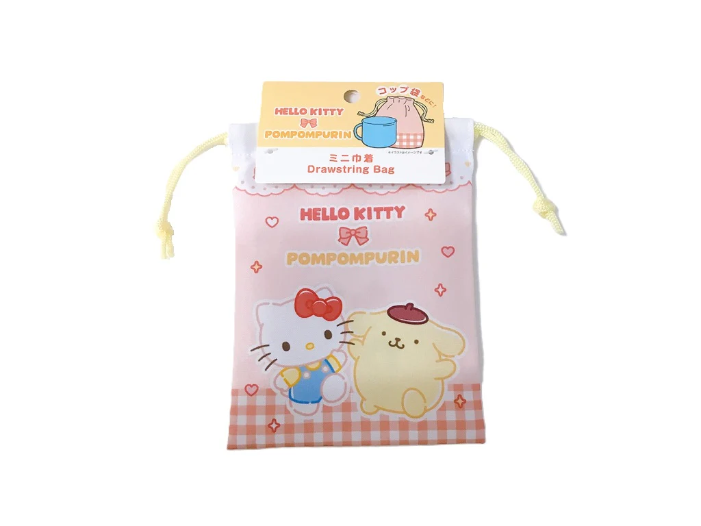 ミニ巾着 キティプリン ギンガムチェック