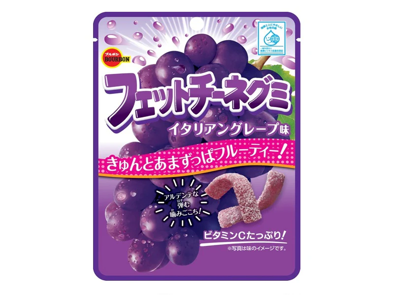 ブルボン フェットチーネグミイタリアングレープ味 50g