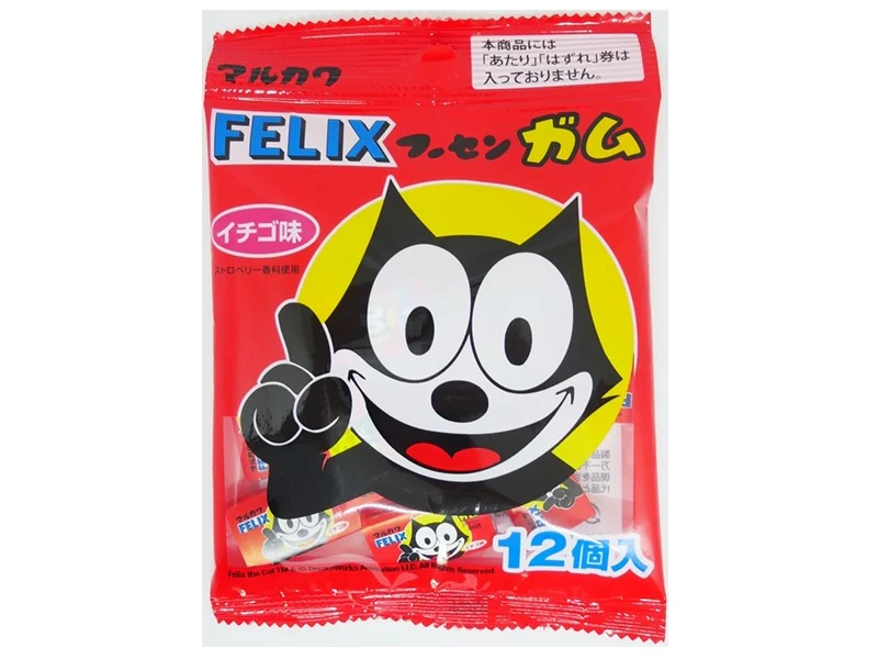 丸川製菓 フィリックスガム イチゴ味 12個入