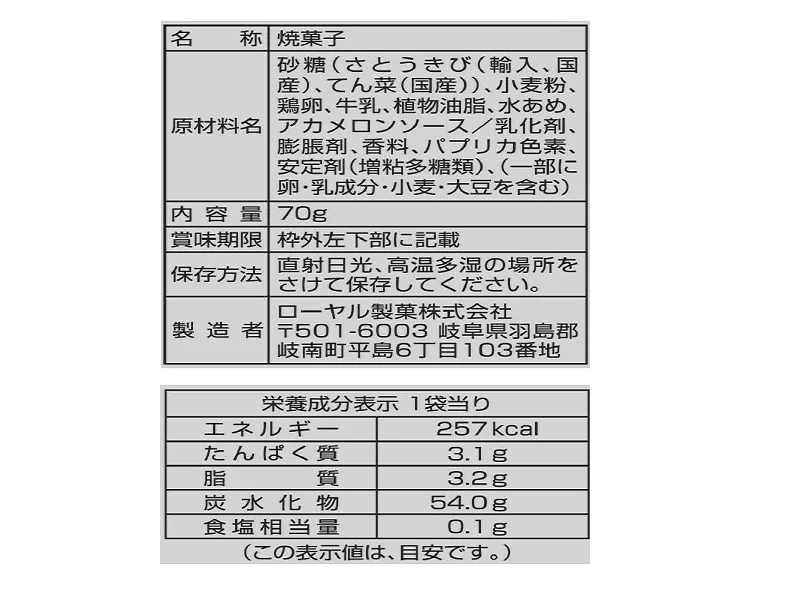 ローヤル 鈴焼きメロン風味カステラ菓子 ７０ｇ - Image 2