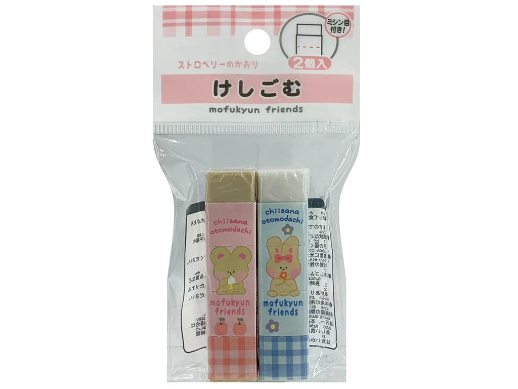 かおり付消しゴム2P もふきゅんフレンズ