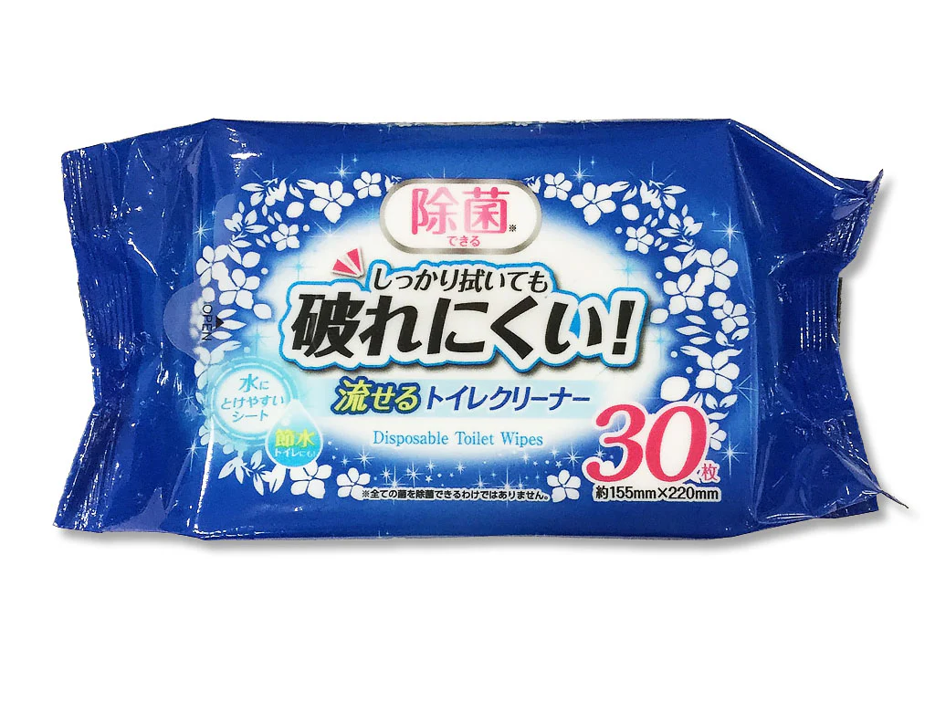 破れにくい流せるトイレクリーナー（３０枚入）