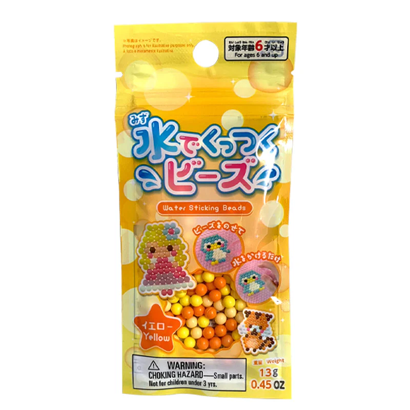 水でくっつくビーズ（イエロー） - Image 4