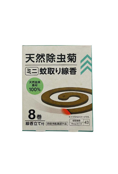 蚊取線香（天然除虫菊、ミニ、８巻）